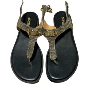 ❌sold❌Michael Kors Women’s Rhinestone Sandals Size 7.5 - black
